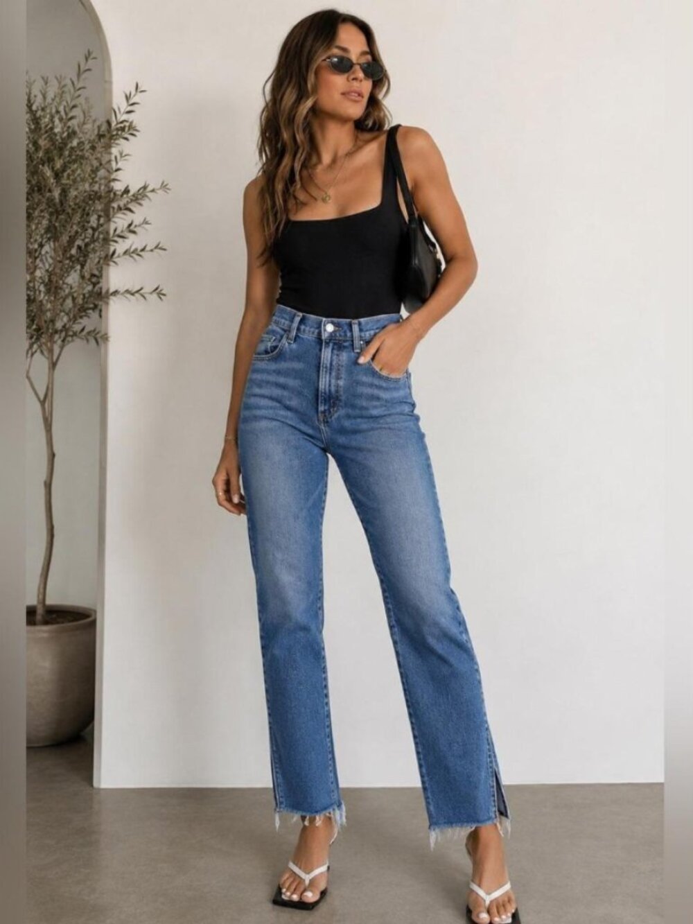 Favoite Daughter The Valentina Shortie Petite Super High Rise Cigarette Jeans 27